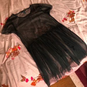 Mesh black babydoll dress!